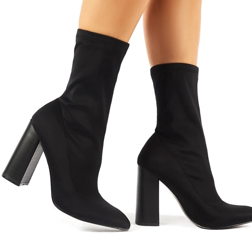 Public Desire Libby High Heeled Sock Boot